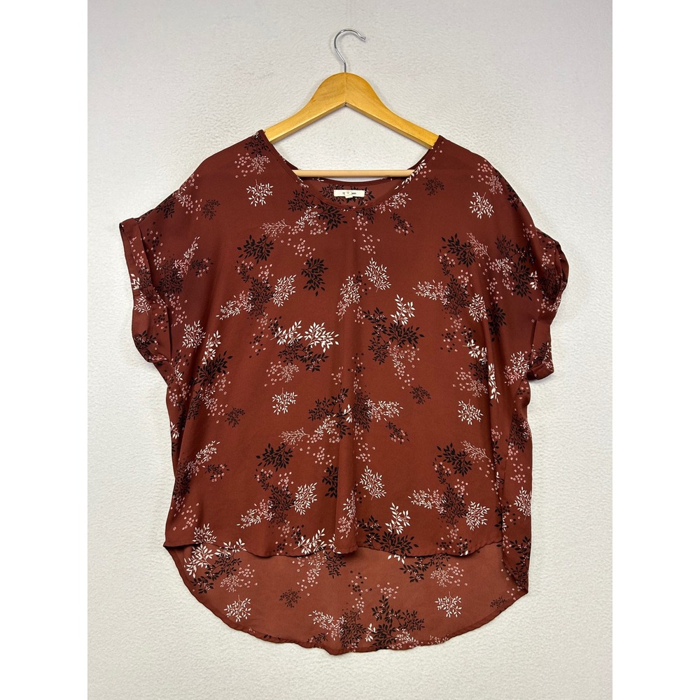 Floral Boho Maurices Womens 0 Brown Blouse Cottagecore Transitional Rustice